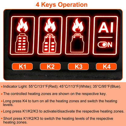 1Pc Heated Vest Men Women Jacket With 23 Heating Zones 3 Heat Levels USB