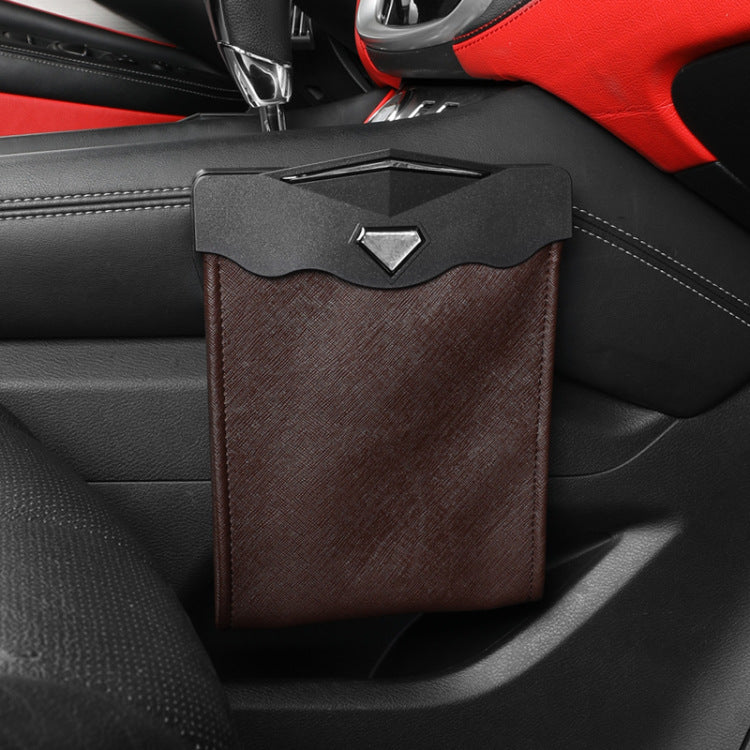LED Car Trash Can Organizer Garbage Holder Automobiles Storage Bag Accessories